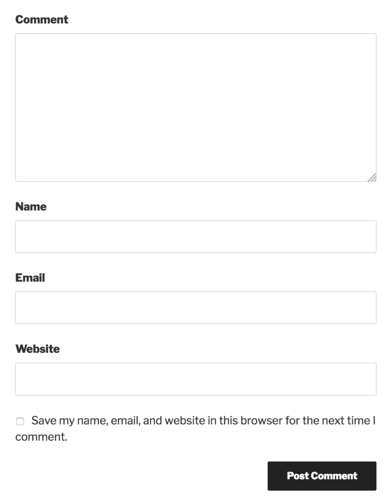 Comment Form Checkbox, as seen in WordPress development version (4.9.6-RC1-43241).